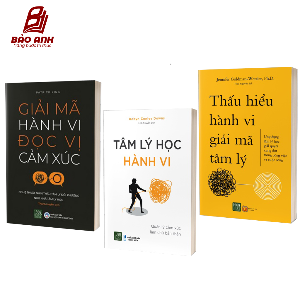 Sách - Combo 3 cuốn Giải mã hành vi đọc vị cảm xúc và Tâm lý học hành vi và Thấu hiểu hành vi giải mã tâm lý - 1980Books