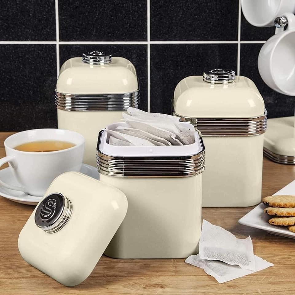 Set 3 Hộp Đựng Đường, Cà Phê, Hộp Đựng Gia Vị Swan, Phong Cách Sang Trọng, Hiện Đại, Nhập Đức
