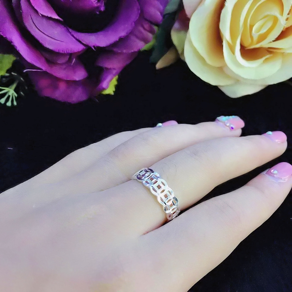 Nhẫn bạc kim tiền Panmila : Bản K1 dày