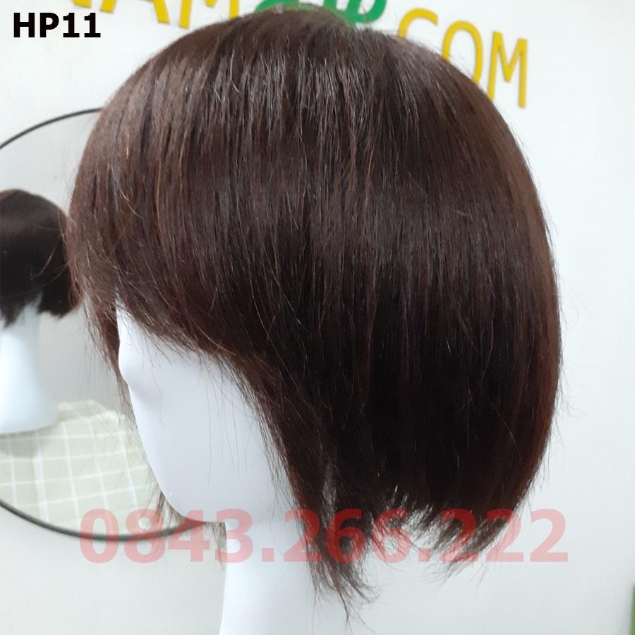 Tóc giả nữ ngắn ngang vai trẻ trung, làm từ tóc thật