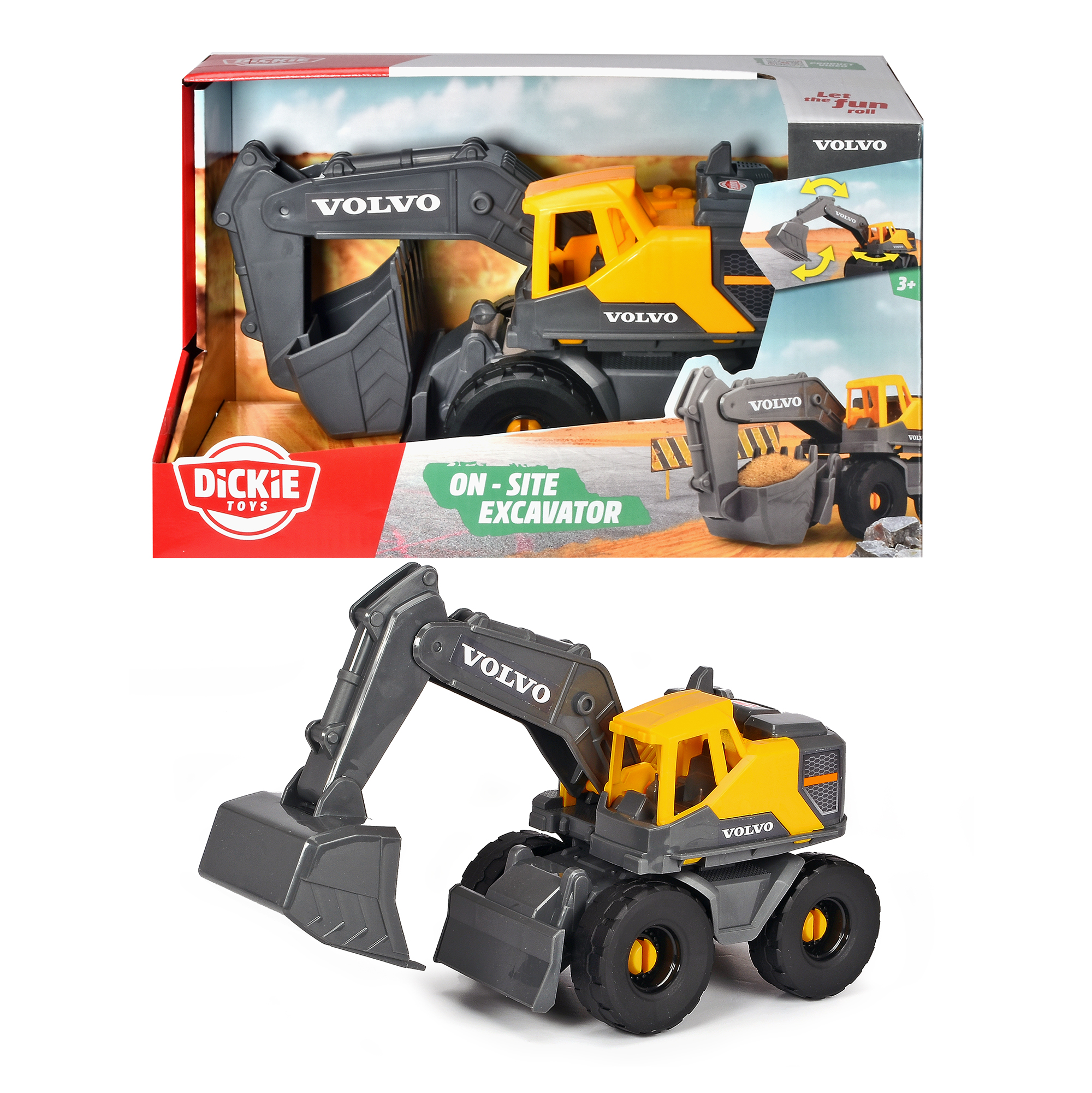 Đồ Chơi Xe Xây Dựng Dành Cho Bé Yêu DICKIE TOYS Volvo On-site Excavator 203724003 - Đồ Chơi Đức Chính Hãng