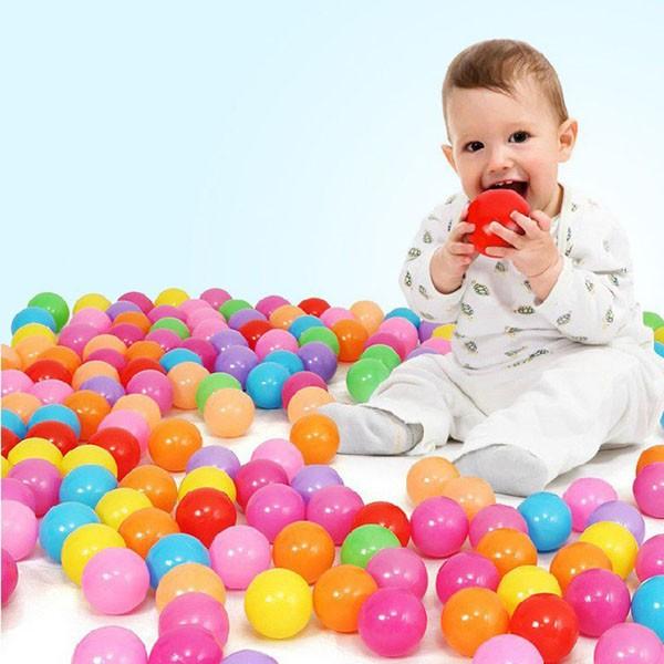 Túi 100 quả bóng nhựa nhiều màu cho bé ( khoảng 95 - 100 quả )