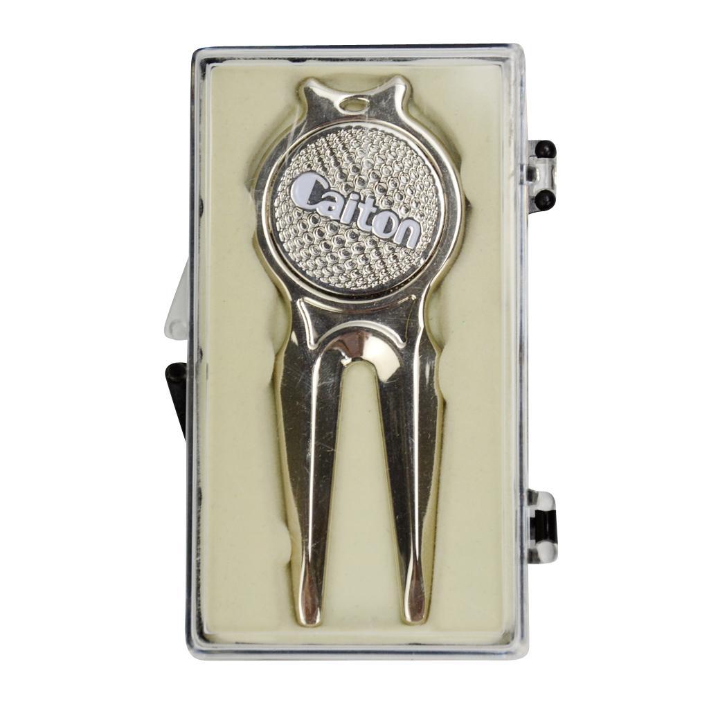 2xGolf Divot Tool Repair Tool with Magnetic Ball Marker Golf Accessory Gift
