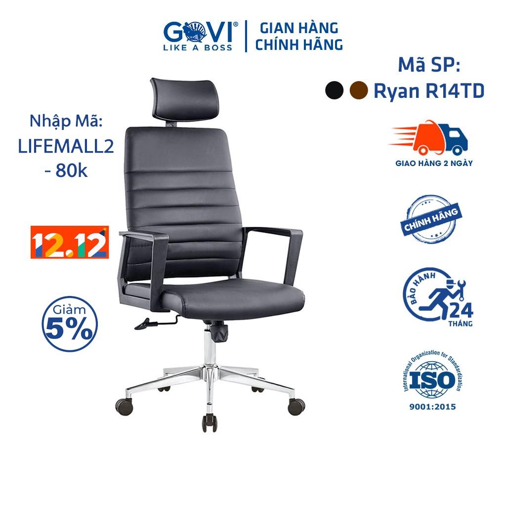 Ghế xoay văn phòng GOVI Ryan R14-TD Ghế làm việc tựa đầu
