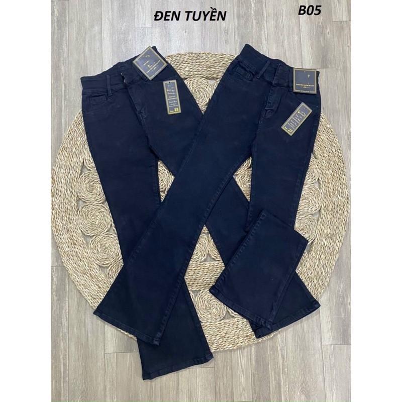 Quần Jeans Nữ Ống Loe Dài Co Giãn Tôn Dáng