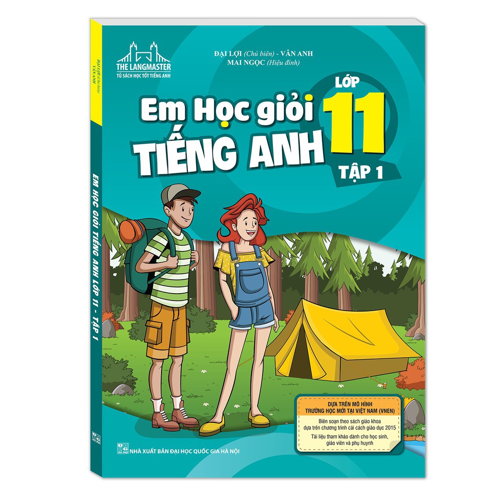 Sách Combo Em học giỏi tiếng anh lớp 11 tập 1+ tập 2 Có Mã cào sau sách thay cho CD