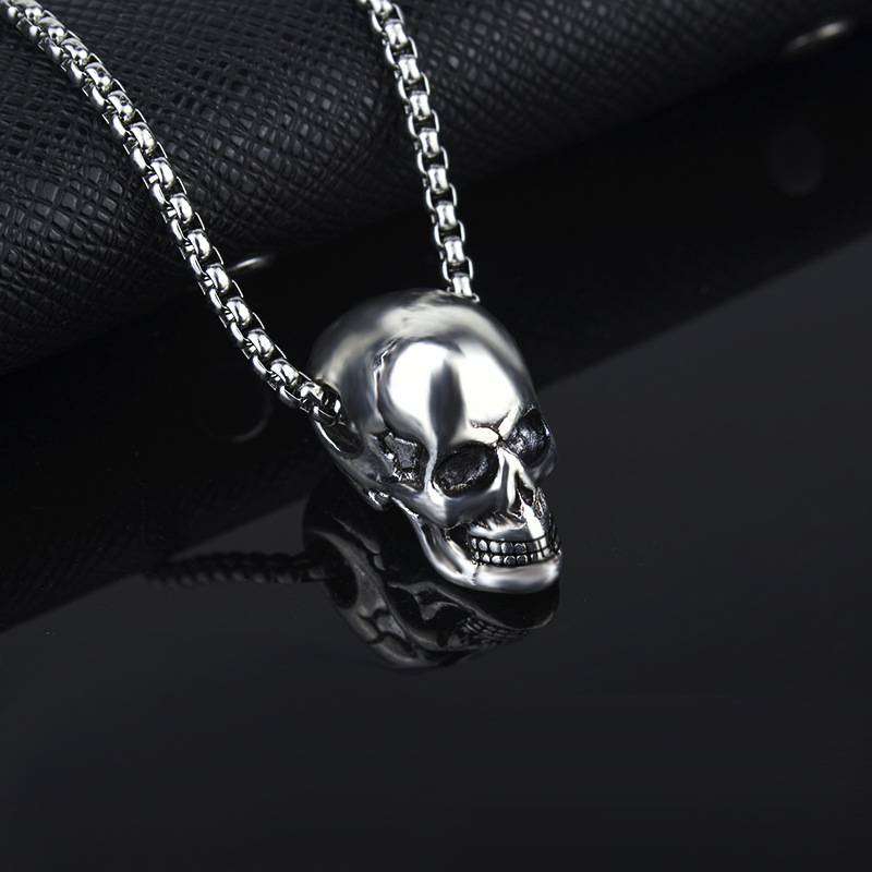 Dây chuyền hóa trang halloween cực chất, vòng cổ đầu lâu skull