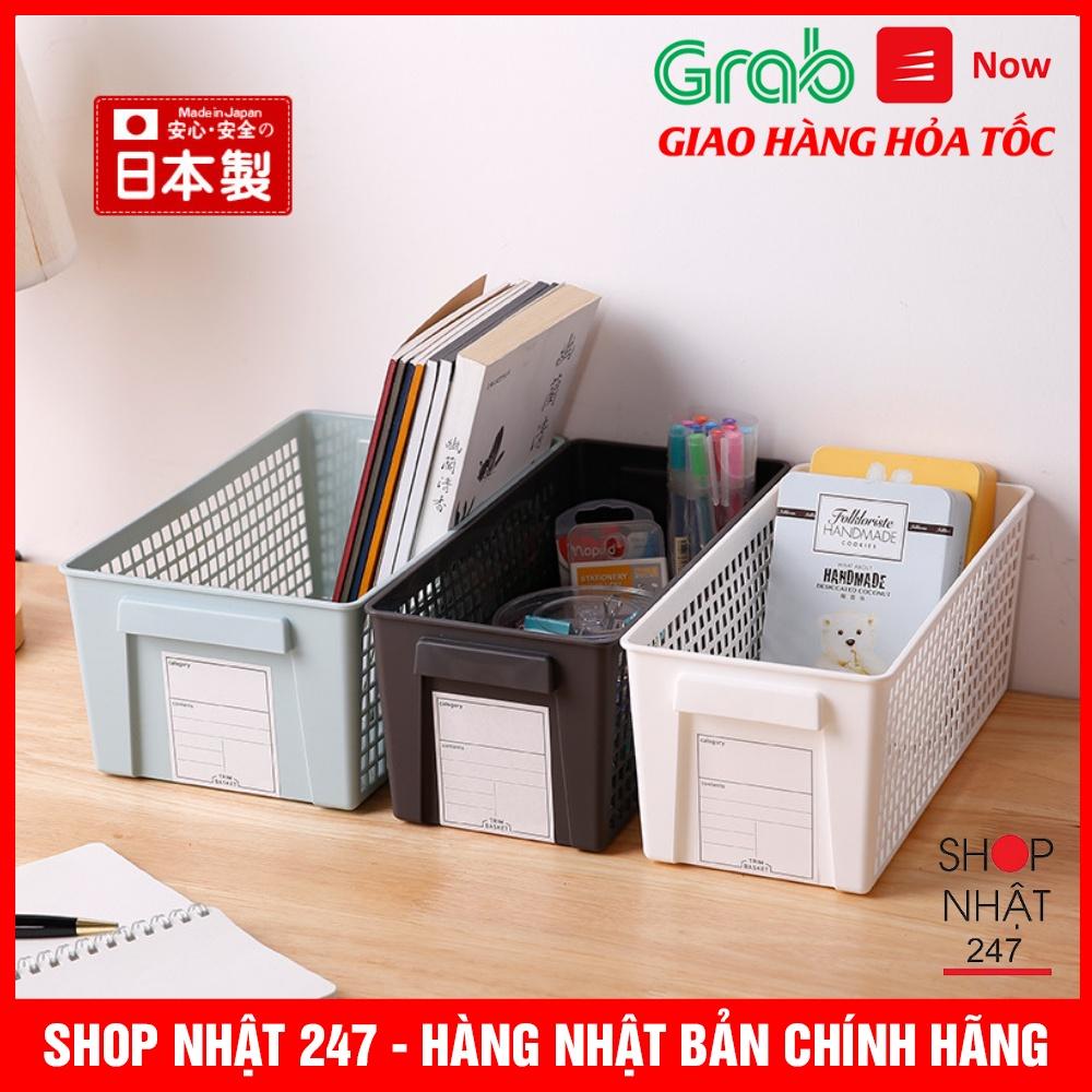 Giỏ đựng đồ đa năng dáng rộng Inomata, giỏ đựng quần áo, kệ đựng dụng cụ nhà bếp, đựng mỹ phẩm Nhật Bản