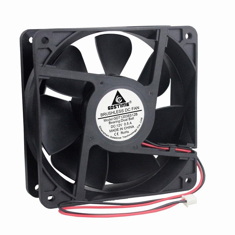 1 Pcs Gdstime 11mm*11mm*38mm 11V DC Brushless Machine Case Cooling Fan 11mm x 38mm 1Pin Dual Ball 0.1A 11cm Cooler 1138B