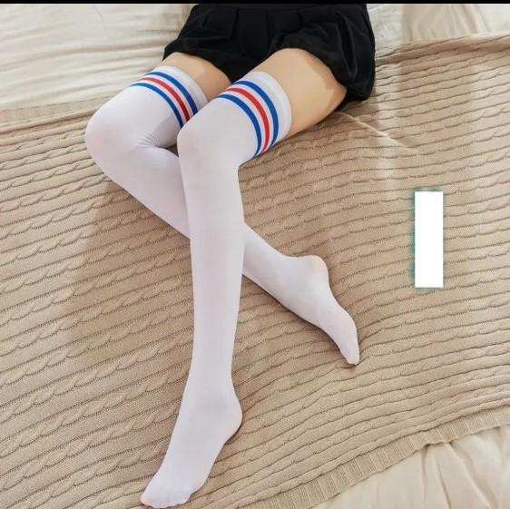 Tất, vớ mỏng cao qua đầu gối, tất nữ sinh, tất đùi học sinh nữ, phong cách, cá tính Cotton Women Cherry
