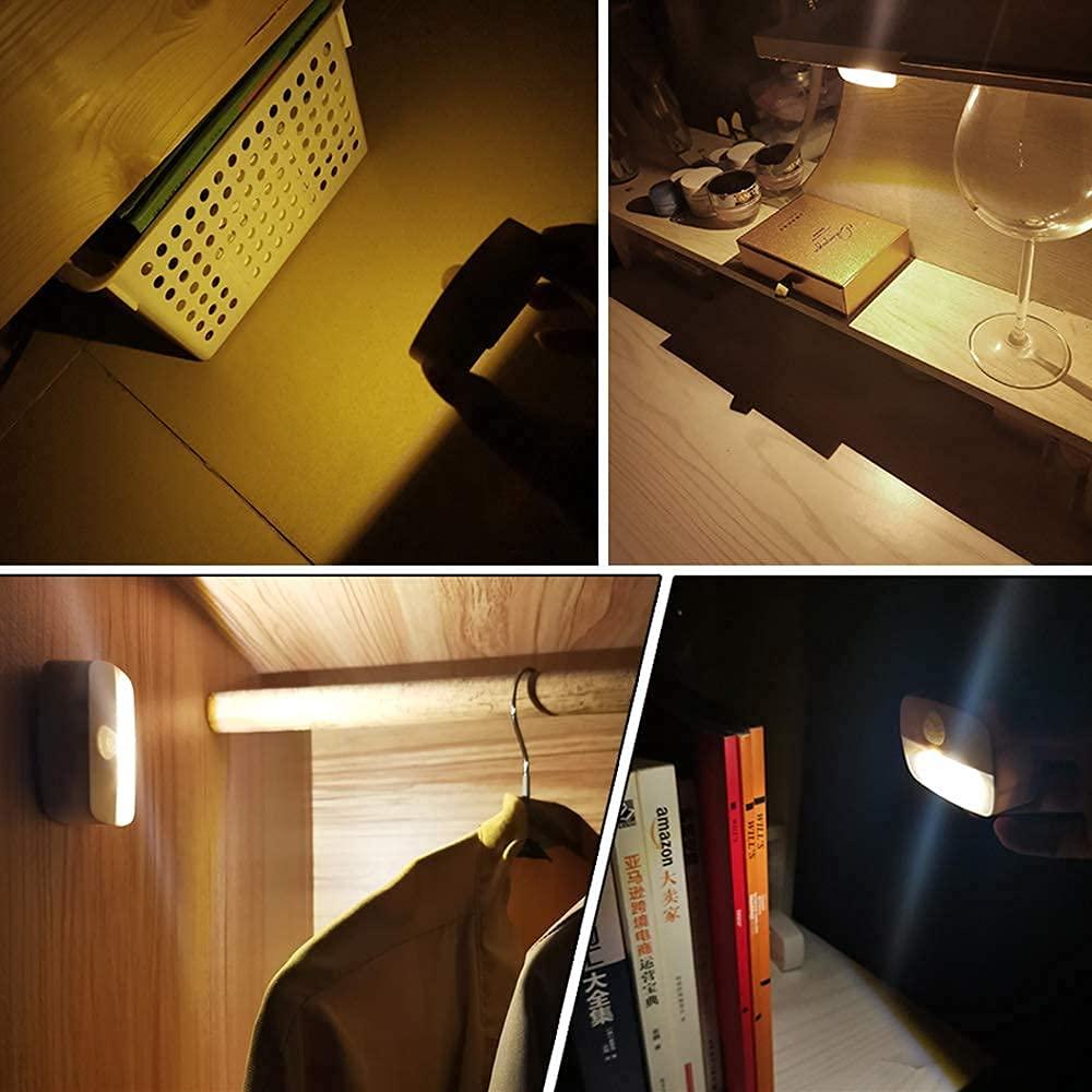 Đèn ngủ LED cảm biến chuyển động với cảm biến ánh sáng cho kệ tủ quần áo