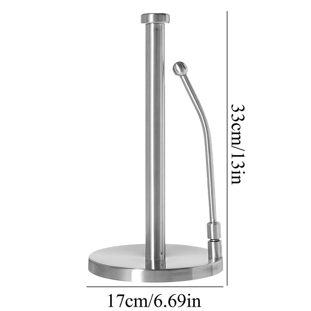 Hot Sell Paper Towel Holder Stainless Steel Vertical Paper Roll Holder For Kitchen Countertop Bathroom Kitchen Roll Paper Holder