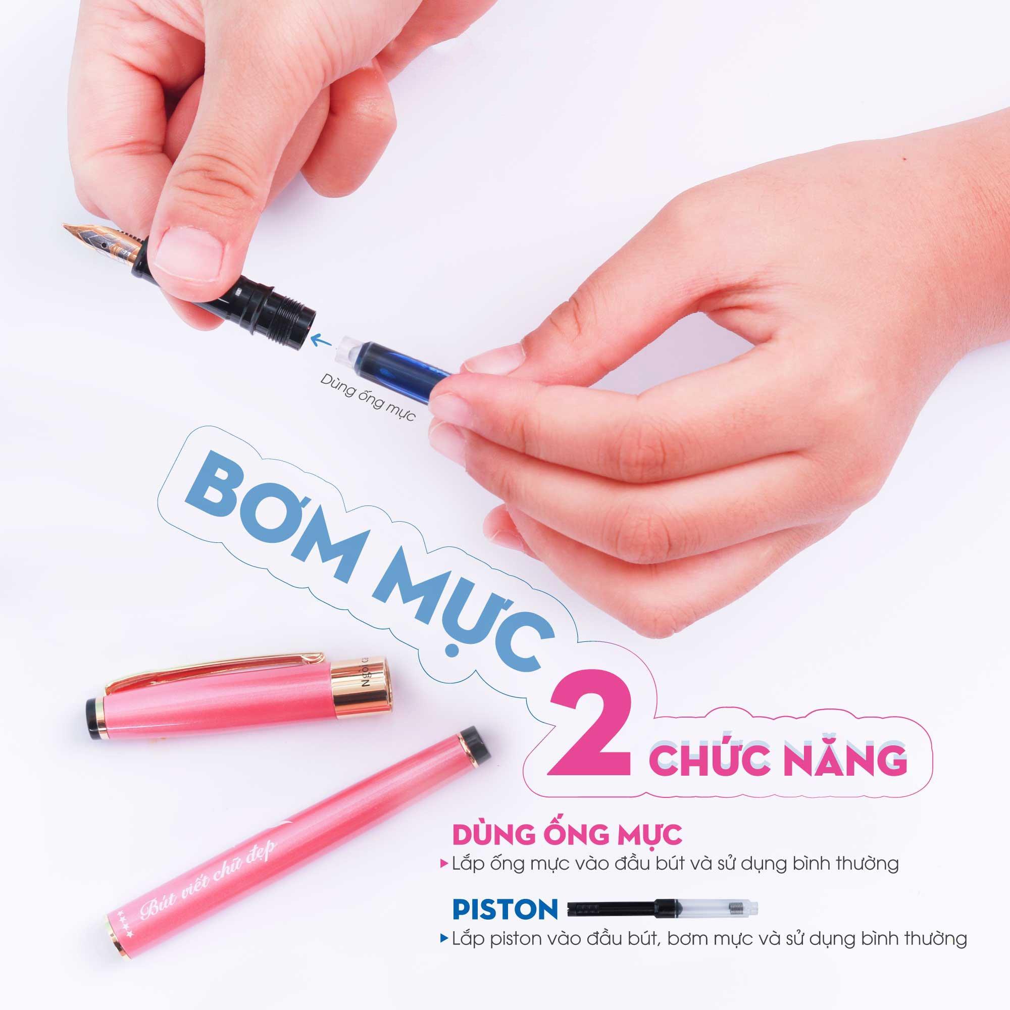 Bút máy Thiên Long TP-FTC02 - Bút viết chữ đẹp - Tặng 05 ống mực