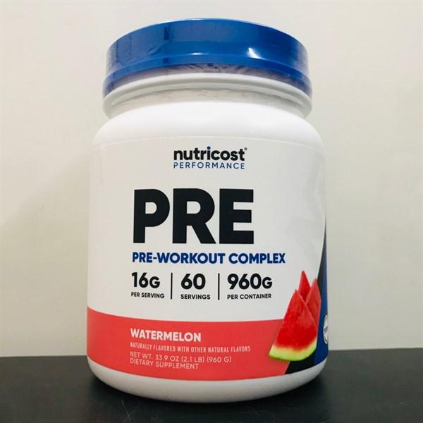 Nutricost Pre Workout Complex Tăng Sức Mạnh, Tỉnh Táo Và Nâng Cao Hiệu Suất Tập Luyện 60 Lần Dùng
