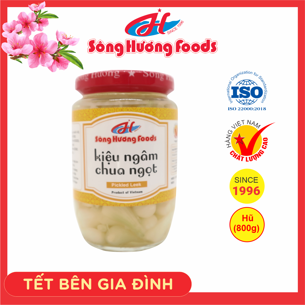 Củ Kiệu Ngâm Chua Ngọt Sông Hương Foods Hũ 800g - Hàng Chính Hãng