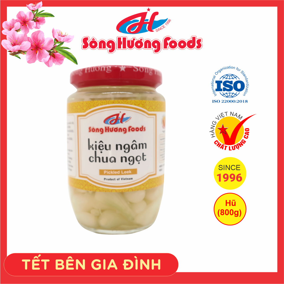 Củ Kiệu Ngâm Chua Ngọt Sông Hương Foods Hũ 800g - Hàng Chính Hãng
