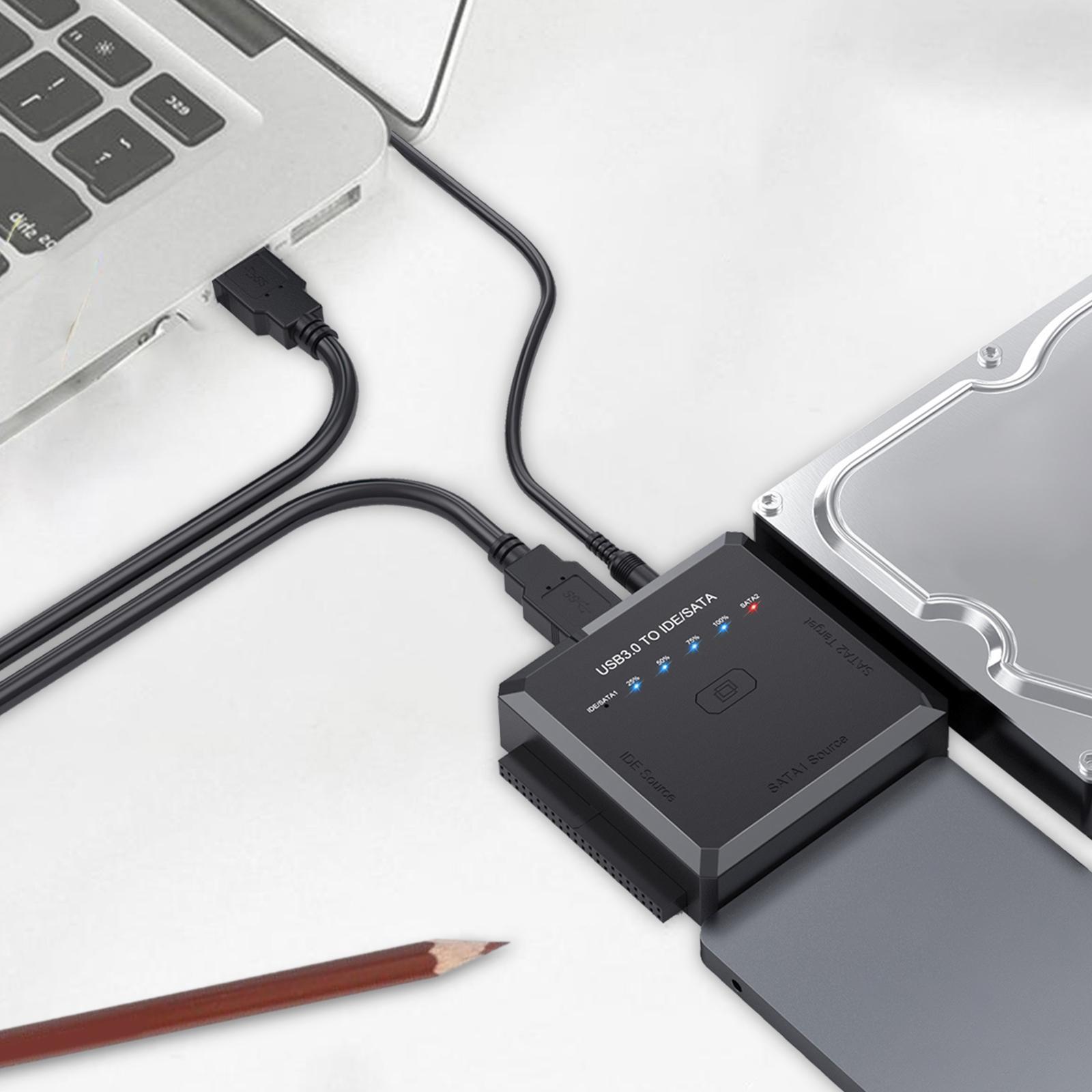 5Gbps USB3.0 to IDE/ Converter EU Adapter for 2.5 3.5inch HDD/SSD/IDE