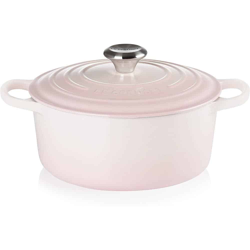 Nồi gang Le Creuset Bräter rund Evo 24cm Pink màu hồng Hàng Chính Hãng