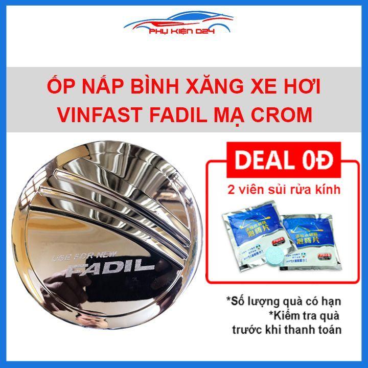 Ốp nắp bình xăng Fadil mạ crom chống trầy trang trí ô tô