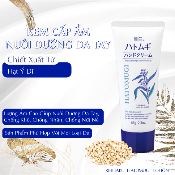 Kem Dưỡng Da Tay Ý Dĩ Hatomugi Hand Cream Chống Khô , Nứt Nẻ - 25905