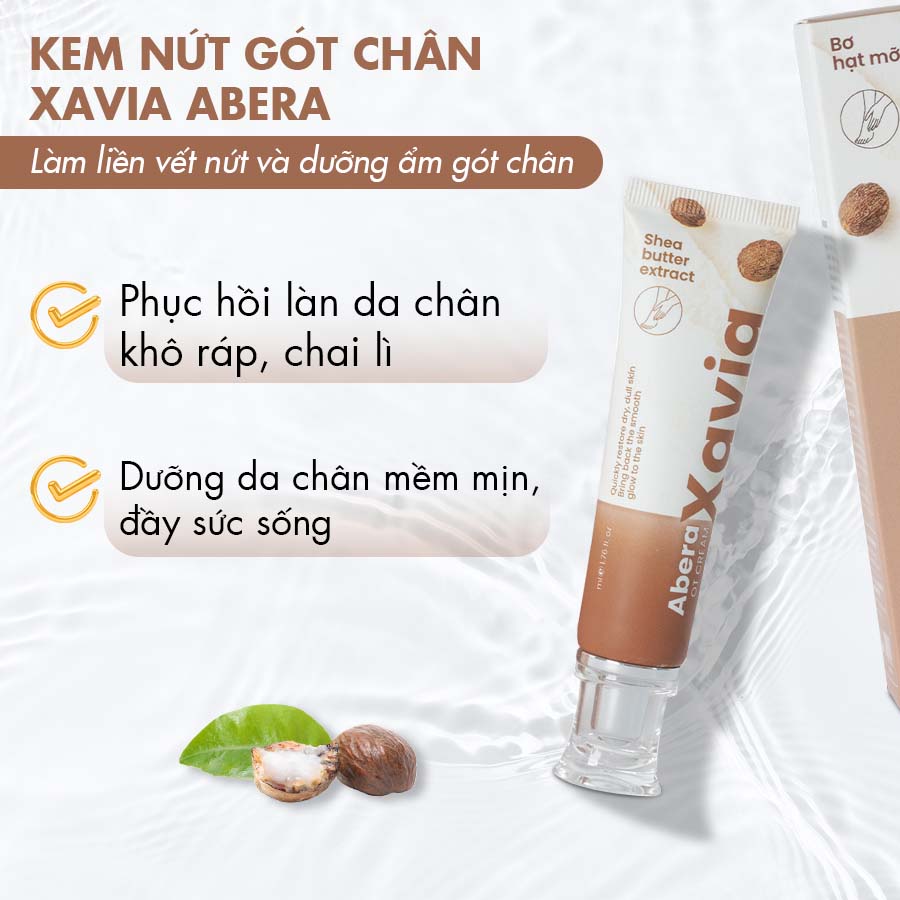 Kem nứt gót chân Xavia Abera giảm nứt gót chân, dưỡng da chân mềm mịn