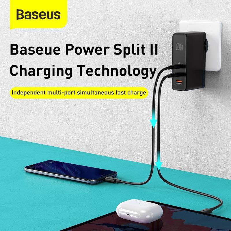 Bộ sạc nhanh đa năng Baseus GaN2 Pro Quick Charger 120W dùng cho Smartphone/ Tablet/ Macbook / Laptop -Hàng Chính Hãng