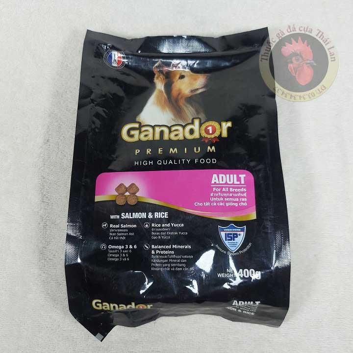 thức ăn cho chó GANADOR - vị cá hồi - 1 gói / 400 gram