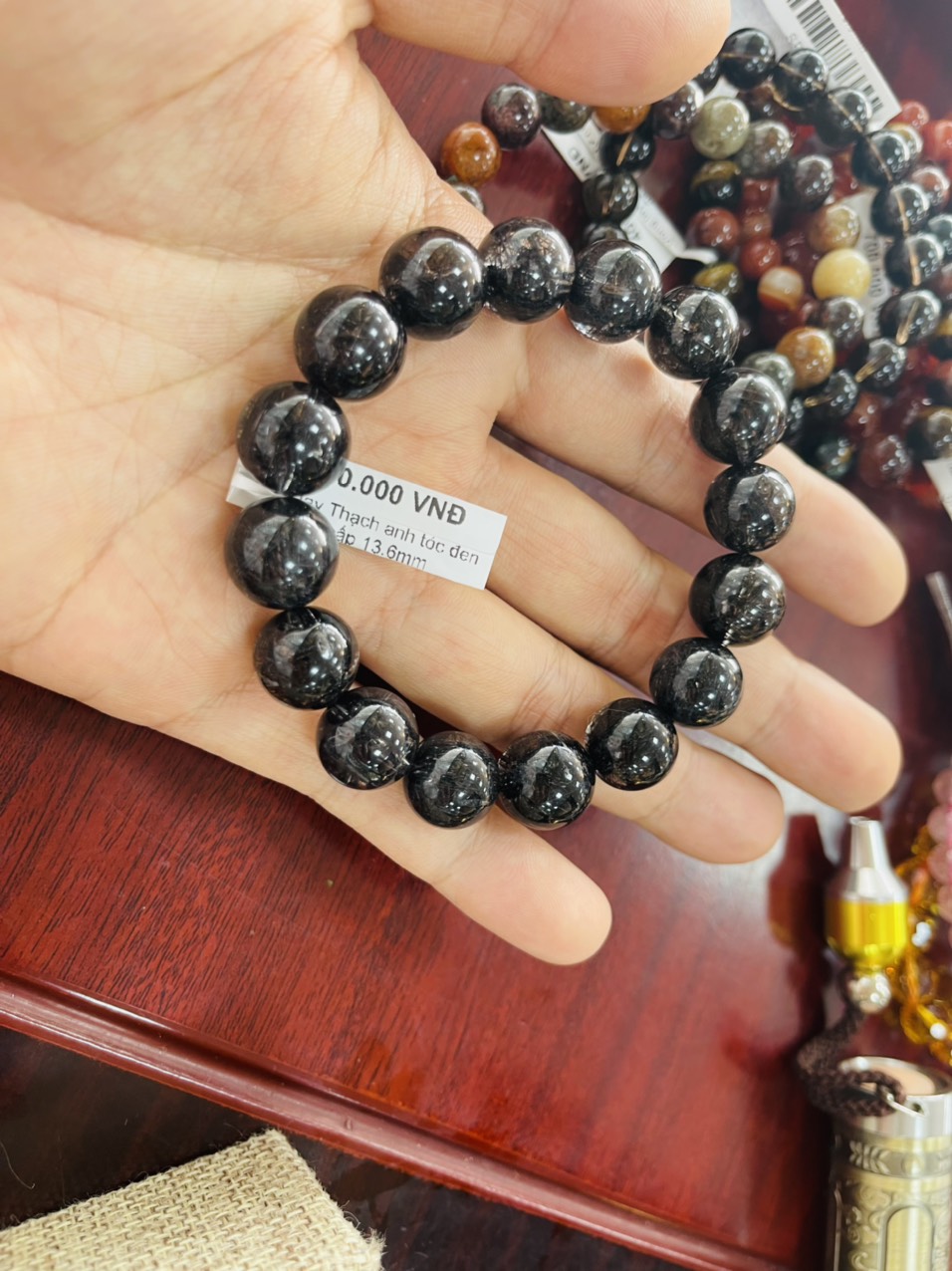 Vòng tay thạch anh tóc đen hàng VIP