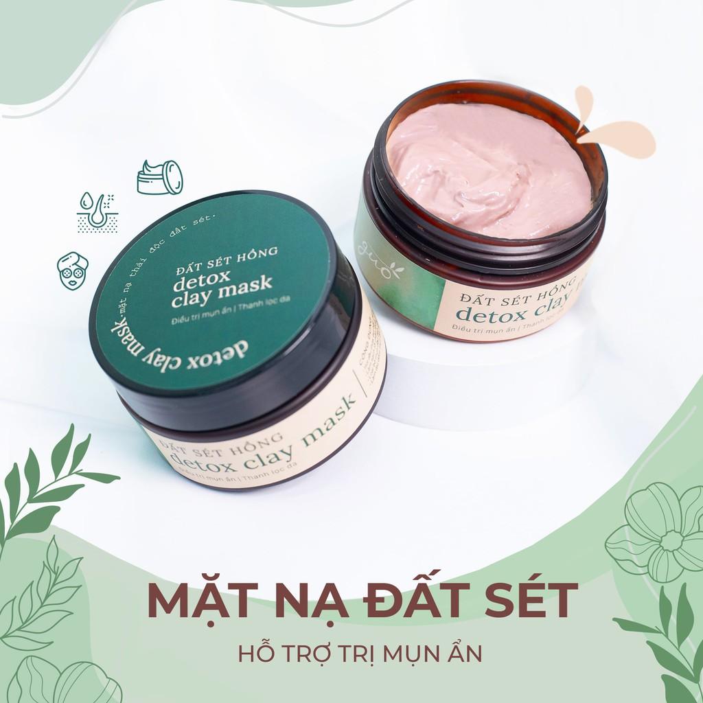 Mặt Nạ Thải Độc Đất Sét Hồng Pháp Ngừa Mụn GUO - Detox Clay Mask 100gr