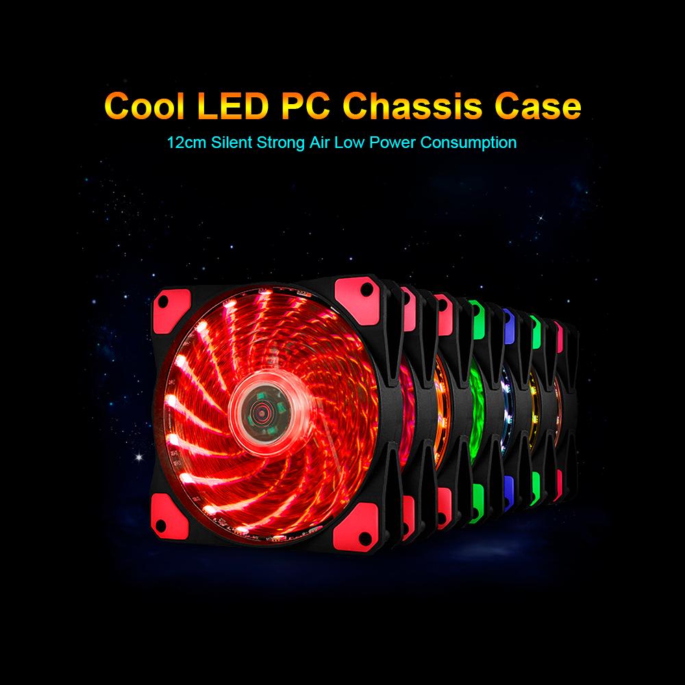 Quạt Case PC 12CM LED im lặng Gió mạnh