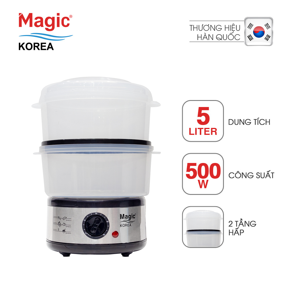 Máy Hấp Thực Phẩm Magic Korea A64 (5.0 Lít) - Hàng chính hãng