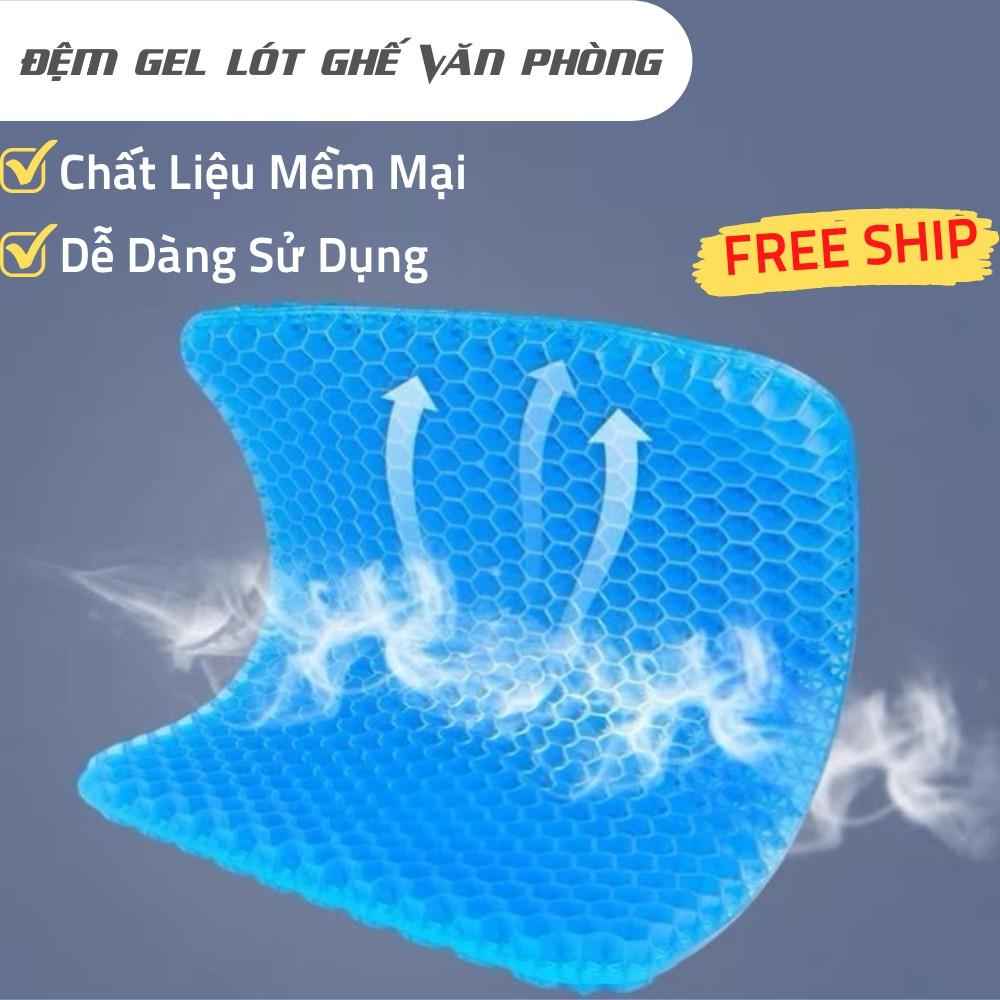 Đệm gel ngồi văn phòng , đệm gel ngồi xe hơi lưới 3D thoáng khí tuần hoàn máu TIME HOME