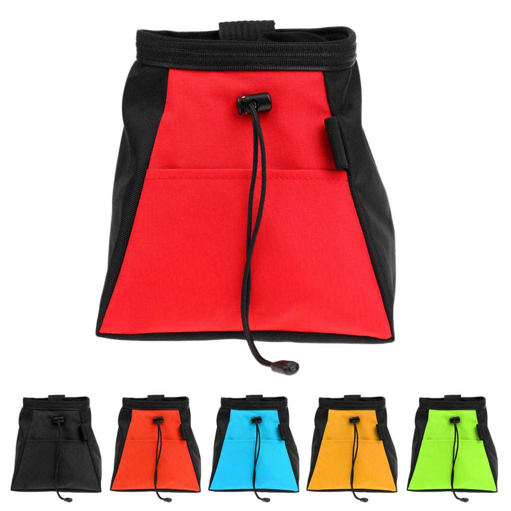 Rock Climbing Bouldering Weightlifting Chalk Storage Bag Bucket Pouch Black