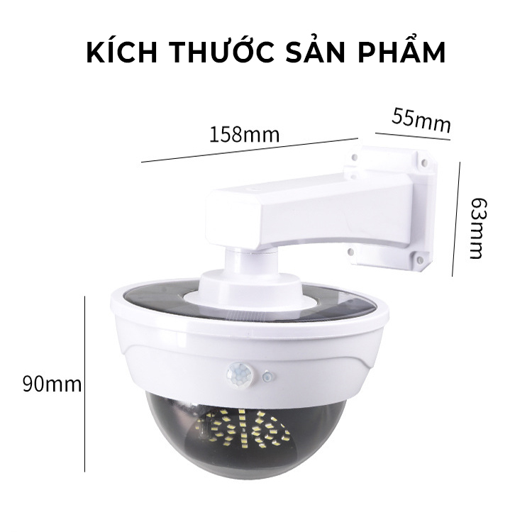 Đèn năng lượng mặt trời - Đèn Tường Giả Camera hình cầu, dễ sử dụng- K1532