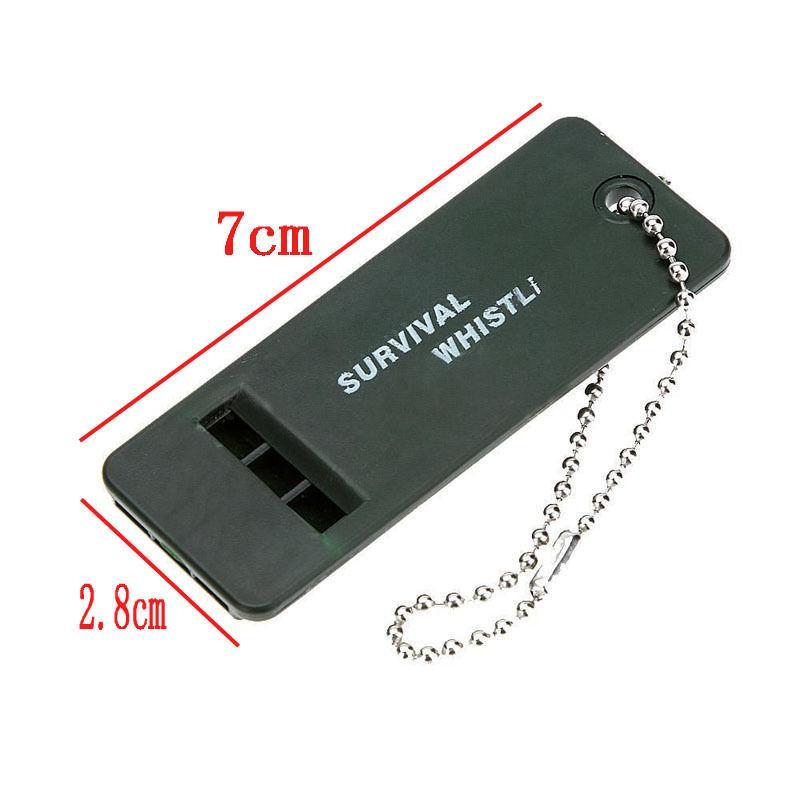 2x Plastic Emergency Survival Whistle Outdoor Camping Hiking Safety Rescue Tool