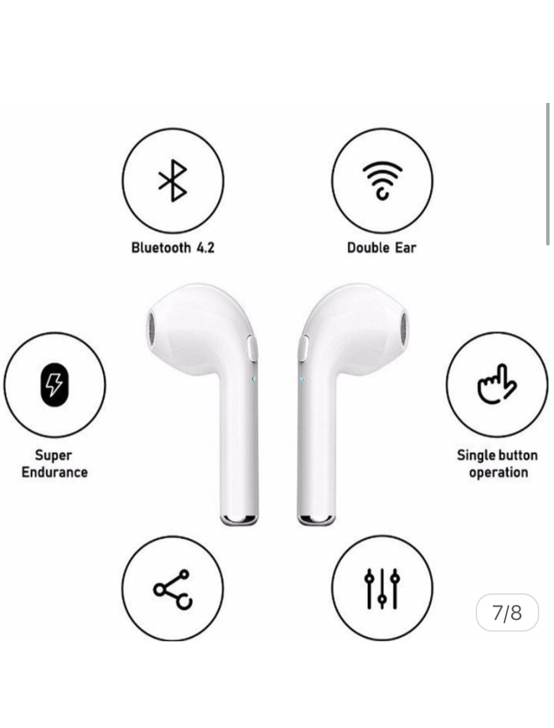 Tai nghe Bluetooth có cốc sạc TWS - i7.S - Hàng nhập khẩu