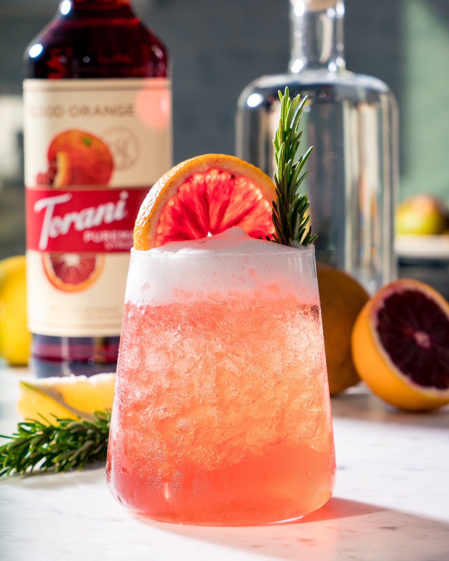 Sirô Pha Chế Hương Vị Cam Đỏ Torani Puremade Blood Orange Syrup 750ml Mỹ