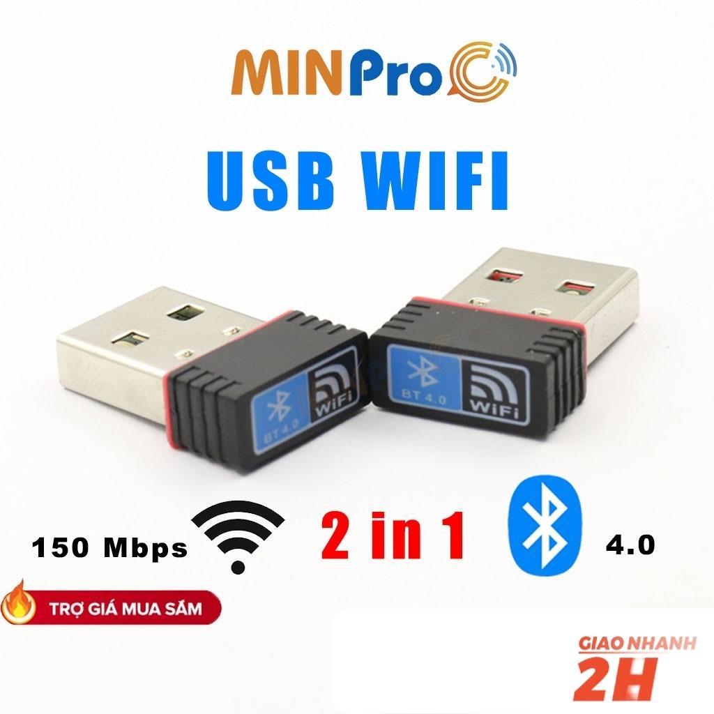 USB WIFI Bluetooth thu wifi cho máy tính bàn, laptop tốc độ cao - MINPRO