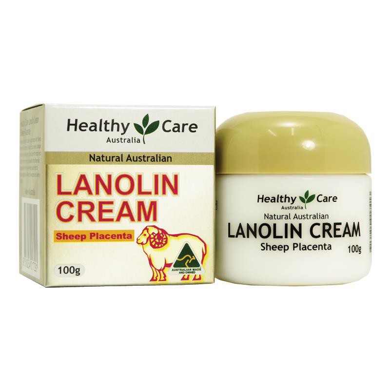 Kem nhau thai cừu dưỡng da sáng mịn Healthy Care Lanolin with Sheep Placenta 100g