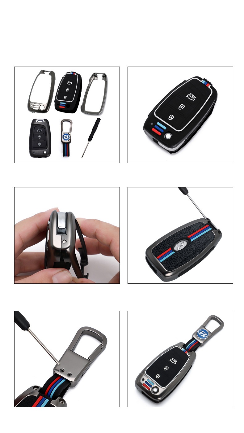 Ốp Chìa Khóa Xe Hyundai Accent Bản Thiếu Chìa Gập