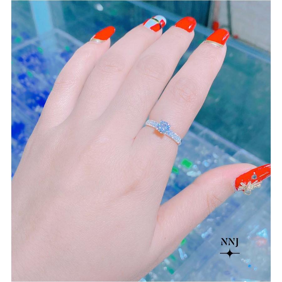 Nhẫn nữ bạc ta đính đá MS95d