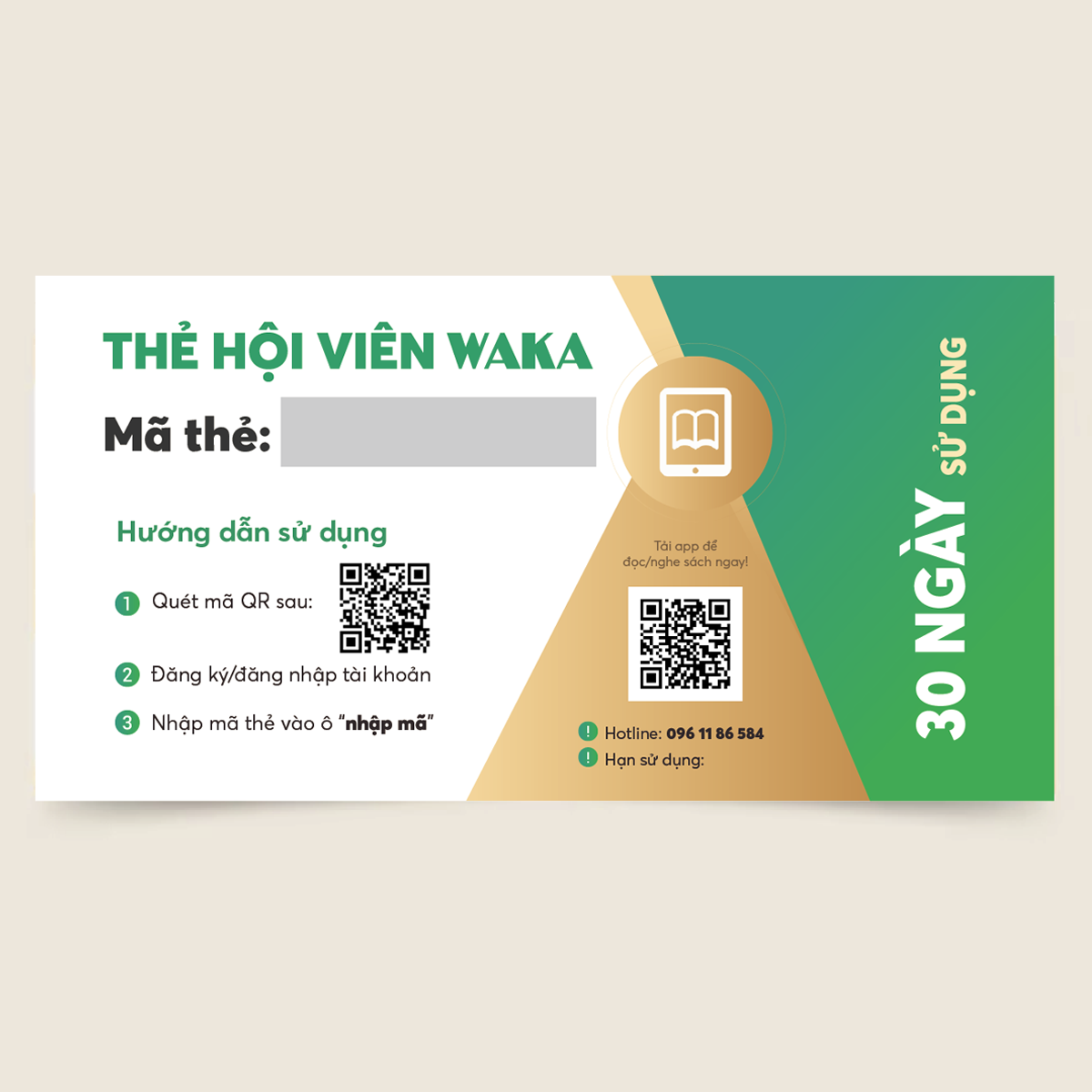 Gói đọc sách điện tử Waka 01 tháng