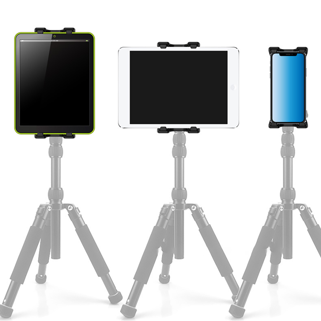 Kẹp iPad SmileBox dành cho iPad máy tính bảng loại lớn trục xoay 360 độ, kẹp ipad gắn tripod xoay ngang dọc cho máy 8/10.2/10.9/11/12.9 inch- Hàng chính hãng