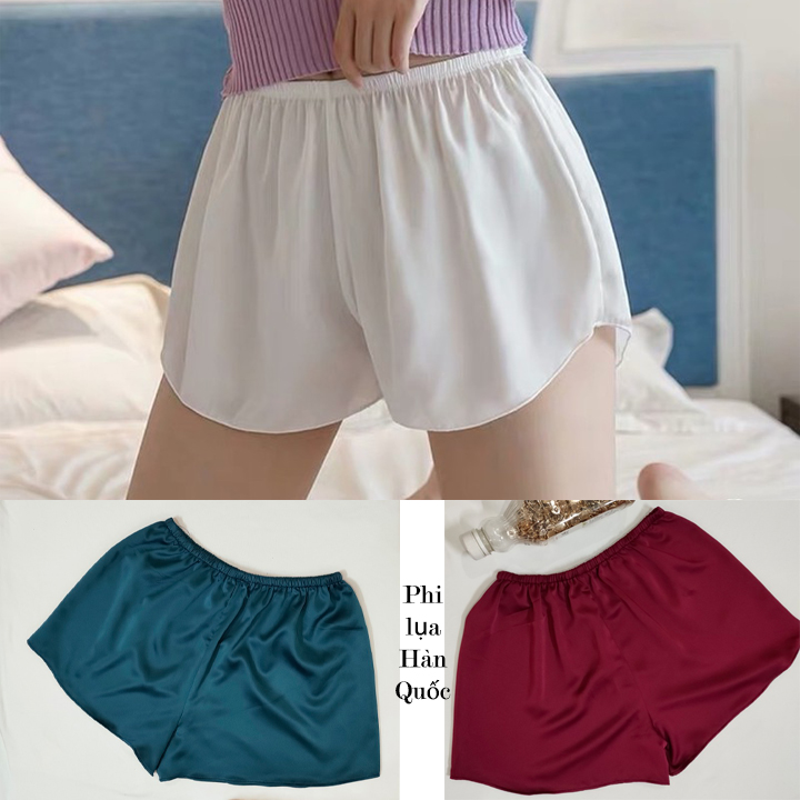 Quần Đùi Nữ Mặc Nhà Chất vải Lụa Hàn Quốc ,Mịn ,Mặc Mát, Hàng Thiết kế Cao Cấp Nhiều Màu New design QA0003