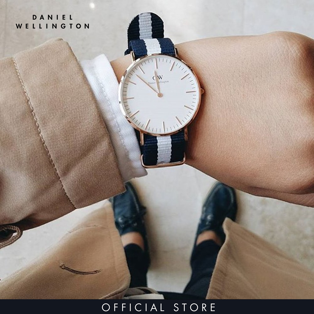 Đồng hồ Nam Daniel Wellington dây Vải nato - Classic Glasgow 40mm DW00100004