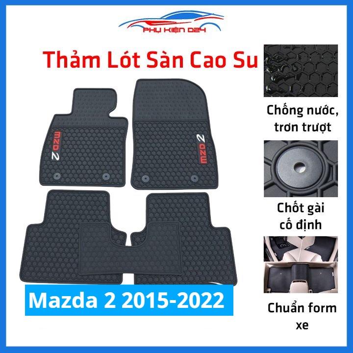 Lót sàn ô tô cao su Mazda 2 2015-2016-2017-2018-2019-2020-2021-2022 không mùi chống trơn trượt