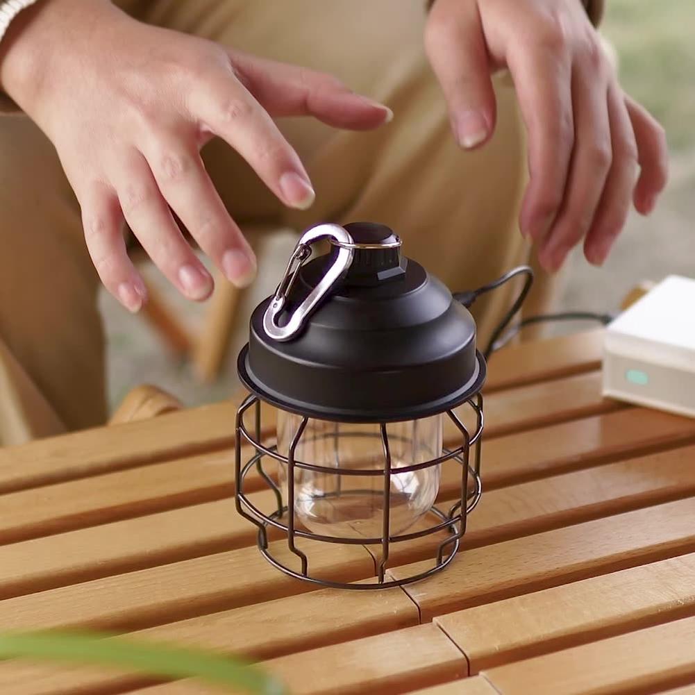 Đèn cắm trại di động phong cách Vintage3 Cấp độ sáng điều chỉnh chống nước IPX4