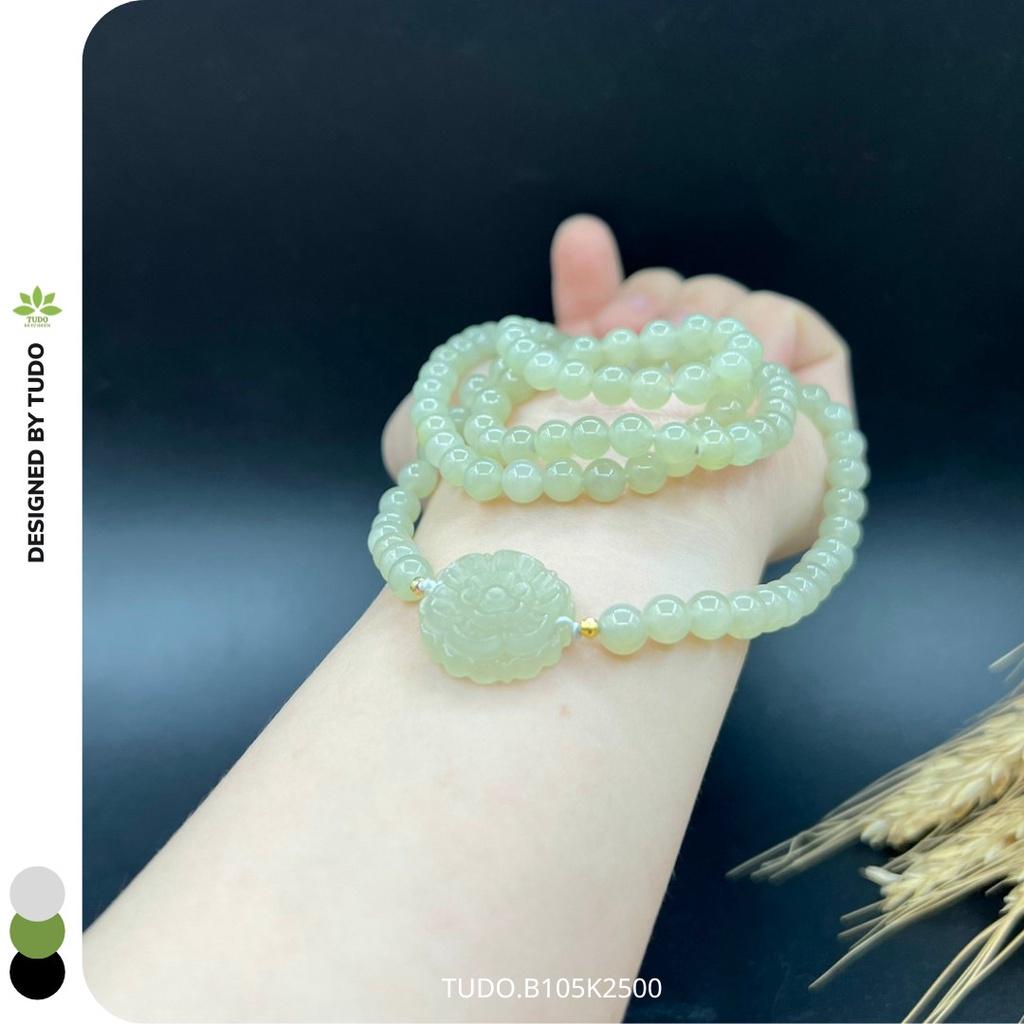 Vòng Tay Nữ Đẹp - Vòng Phong Thủy Đa Mệnh B105K2500 VCVHOAD Charm Hoa Mẫu Đơn