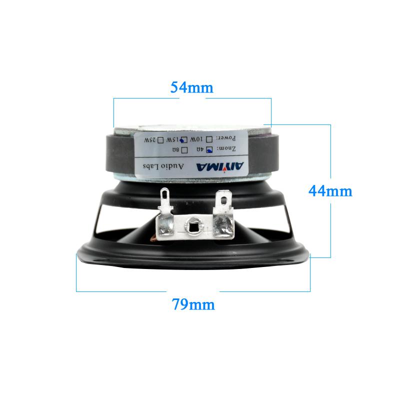 AIYIMA 2PCS Audio Audio Audio Loa 3 inch 4 Ohm 15 W Waterproof Full Tần số âm trầm ngoài trời Altavoz Portatil loa Colum Color: 8 Ohm Speaker