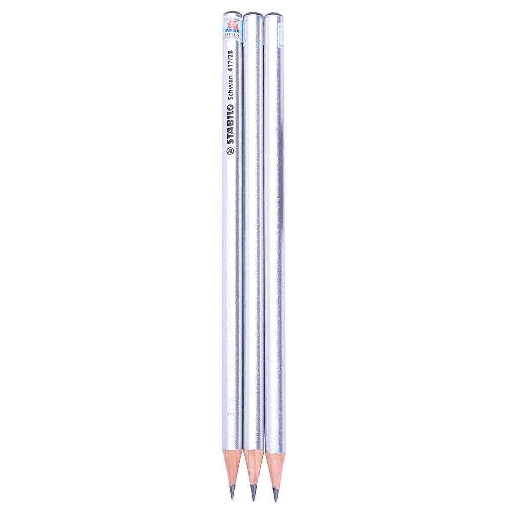 Bộ 3 cây bút chì gỗ STABILO Schwan (PC417S-C3)